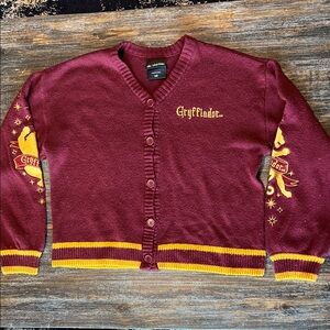 Gryffindor Burgundy Cardigan Sweater